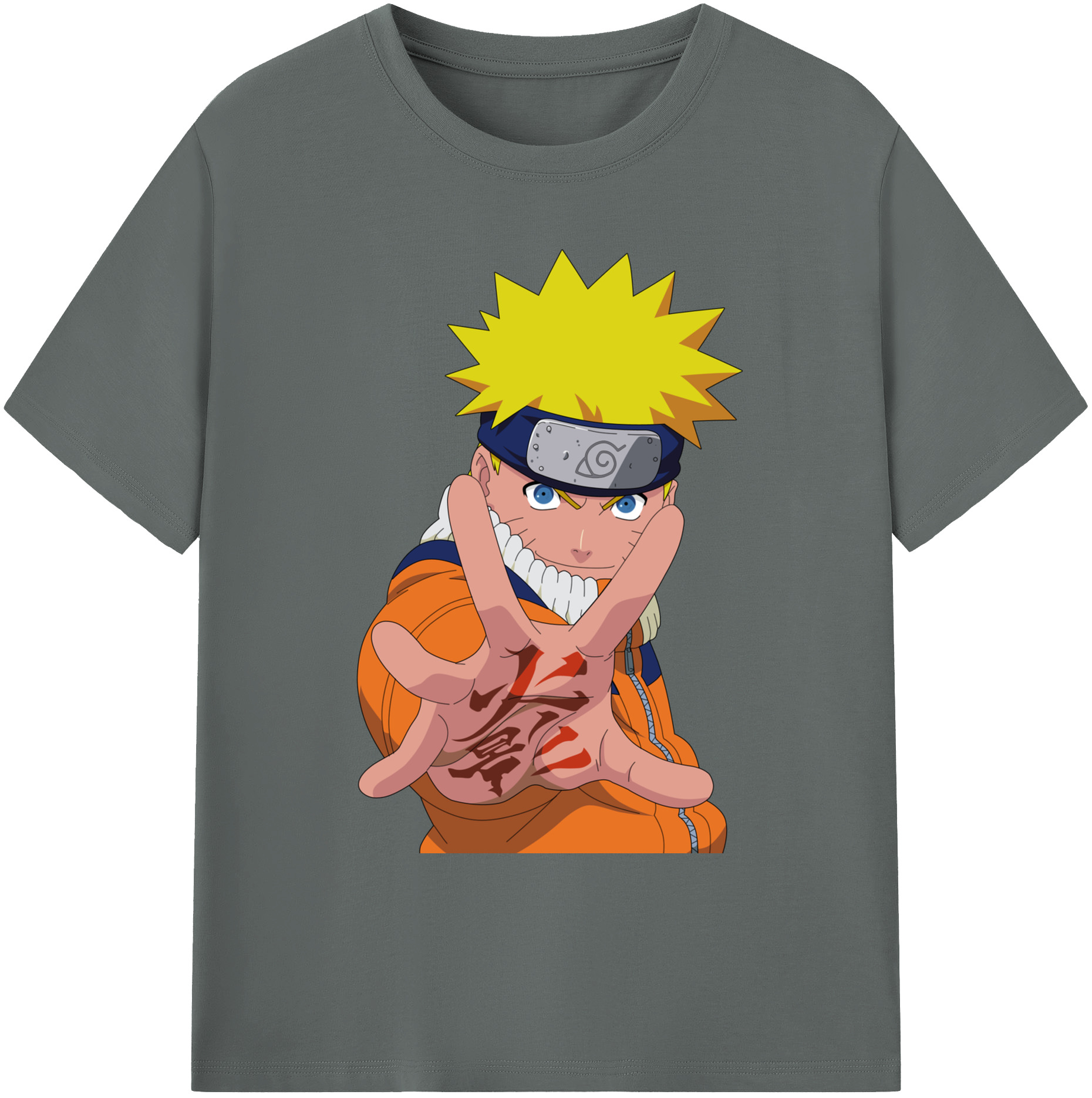 （画像用） NARUTO -ナルト- うずまき ナルト Uzumaki Naruto 綿100％ メンズ半袖Tシャツ｜肌触りやわらか＆通気性